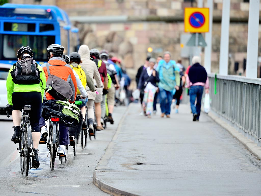 sustainable transportation buses ev walking cycling