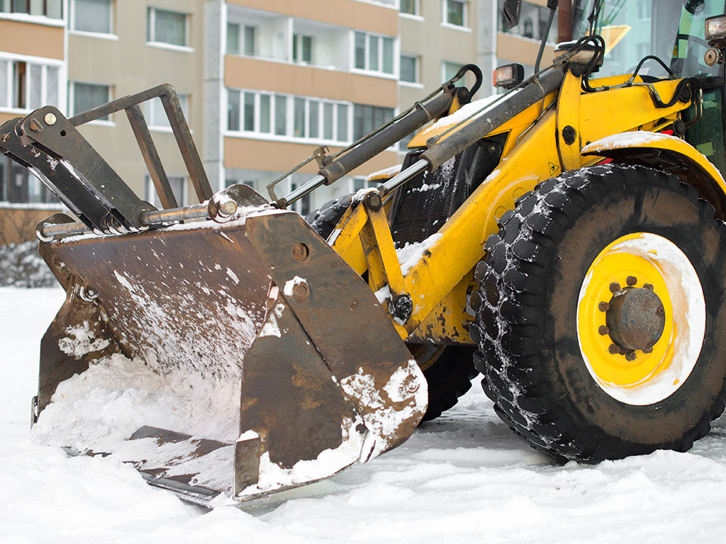 commercial building winter landscaping grounds maintenance